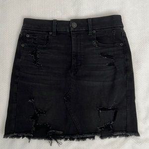 American Eagle Outfitters black Next level stretch black jean skirt, Size 6